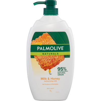 Palmolive Naturals Milk & Honey Body Wash 1l