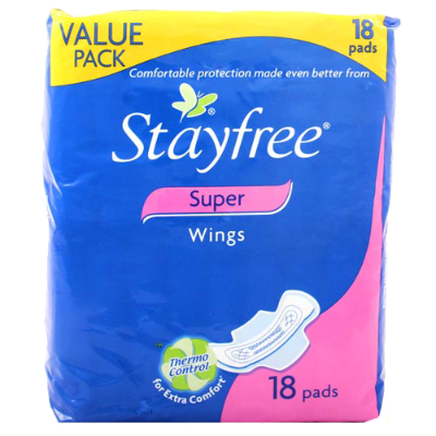 Stayfree Super Pads With Wings 18pk