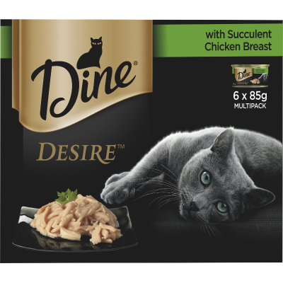 Dine Desire Succulent Chicken Breast Wet Cat Food 6pk