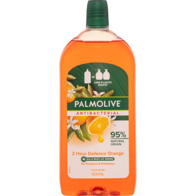 Palmolive Antibacterial 2 Hour Defence Orange Liquid Hand Wash Refill 500ml