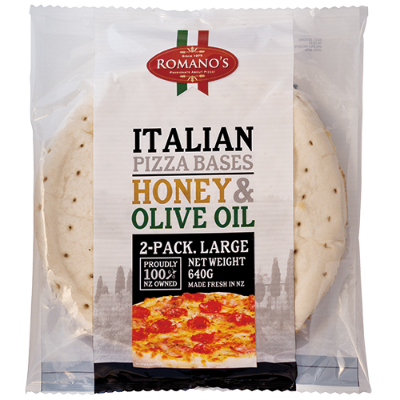 Romano's Honey & Olive Oil Italian Pizza Bases 640g