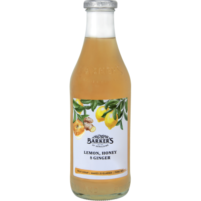 Barker's Lemon Honey & Ginger Fruit Syrup 710ml