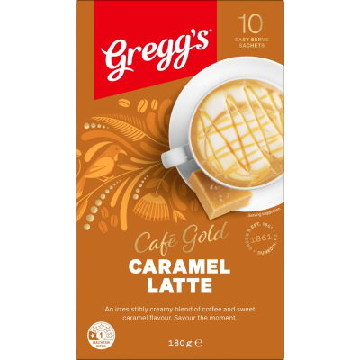 Gregg's Cafe Gold Coffee Caramel Latte Sachets 10pk