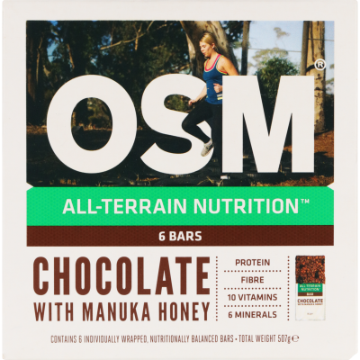 One Square Meal All-Terrain Nutrition Chocolate With Manuka Honey Bar 6 x 79g