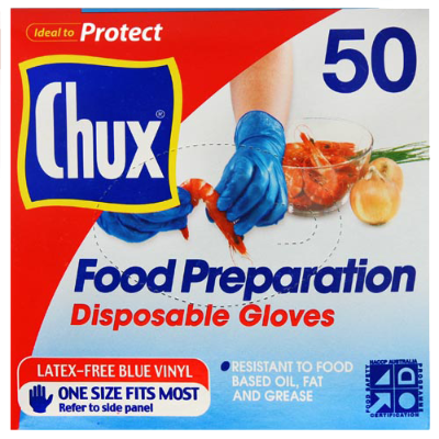Chux Food Preparation Disposable Gloves 50pk