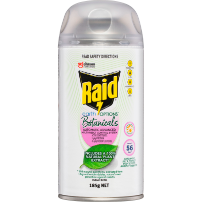 Raid Earth Options Botanicals Automatic Advanced Multi-Insect Control System Refill 185g