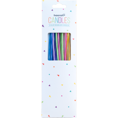 Hoorah Slim Sparkler Candles 18pk