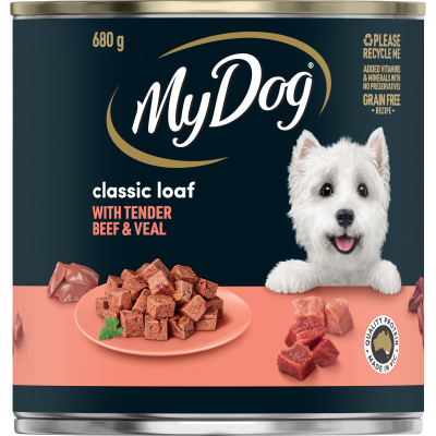 My Dog Classic Loaf With Tender Beef & Veal Wet Dog Food 680g