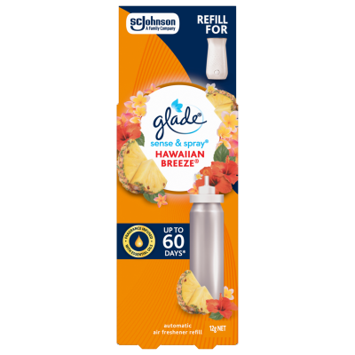 Glade Sense & Spray Hawaiian Breeze Automatic Freshener Refill 12g