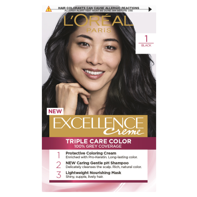 L'Oreal Paris Excellence Creme 1 Black Hair Colour ea