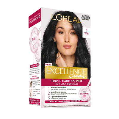 L'Oreal Paris Excellence Creme 1 Black Hair Colour 1pk