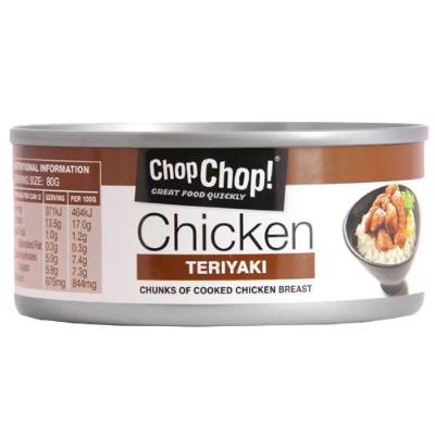 Chop Chop Teriyaki Chunks Of Cooked Chicken Breast 160g