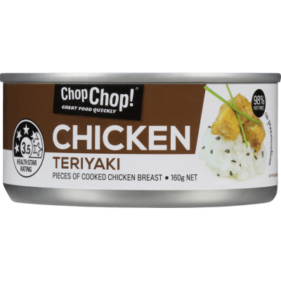 Chop Chop Teriyaki Pieces Of Cooked Chicken Breast 160g