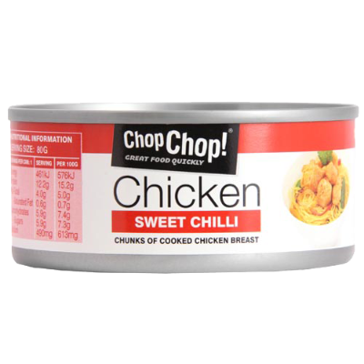 Chop Chop Sweet Chilli Chunks Of Cooked Chicken Breast 160g