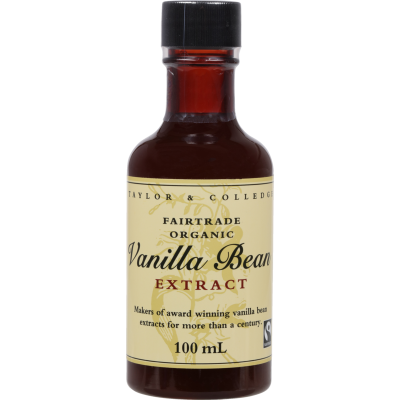 Taylor & College Fairtrade Organic Vanilla Bean Extract 100ml