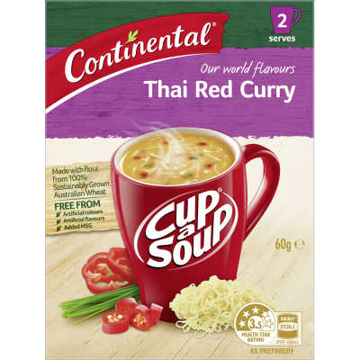 Continental Asian Thai Red Curry Cup a Soup 2pk