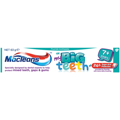 Macleans Big Teeth 7+ Years Sugar-Free Toothpaste 63g