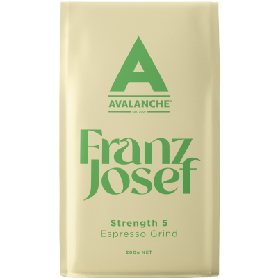 Avalanche Franz Josef Strength 5 Espresso Grind Coffee 200g