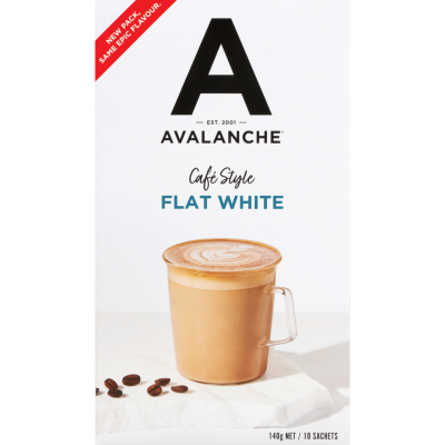 Avalanche Cafe Style Flat White Coffee Sticks 10 x 14g