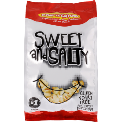 Pop'n'Good Sweet And Salty Kettle Popcorn 150g