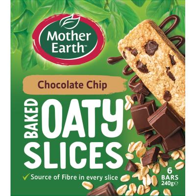 Mother Earth Chocolate Chip Baked Oaty Slices 6 x 40g