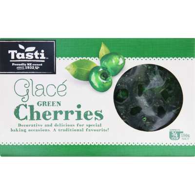 Tasti Green Glace Cherries 150g