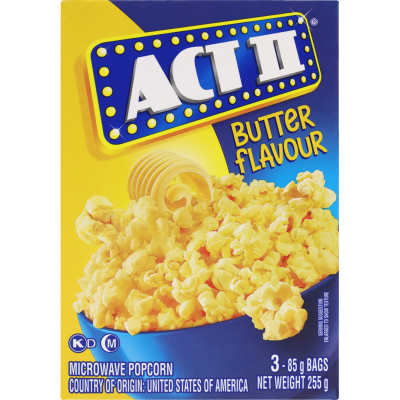Act II Butter Flavour Microwave Popcorn 255g