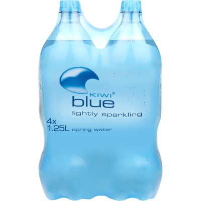 Kiwi Blue Lightly Sparkling Spring Water 4 x 1.25l