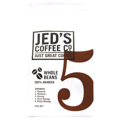 Jed's Coffee Co. #5 Extra Strong Strength Whole Beans Coffee 200g