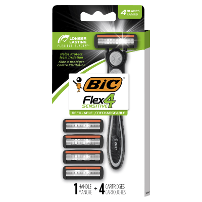 Bic Hybrid 4 Flex Sensitive Disposable Razor ea