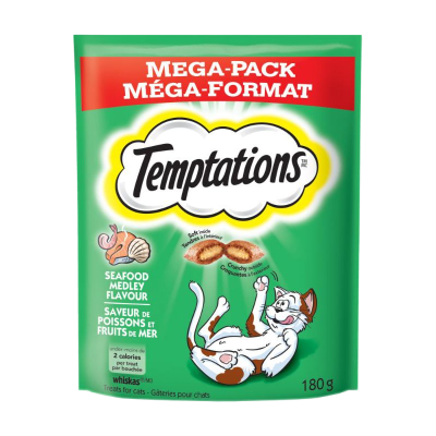 Temptations Seafood Medley Flavour Treats For Cats 180g