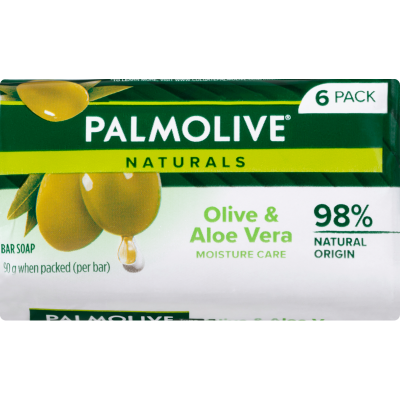 Palmolive Naturals Moisture Care Aloe & Olive Extracts Soap 6 x 90g