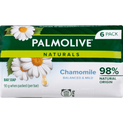 Palmolive Naturals Balanced & Mild Chamomile Extracts Bar Soap 6 x 90g