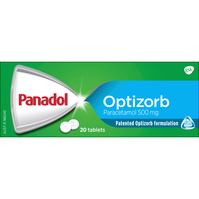 Panadol Optizorb Paracetamol 500mg Tablets 20pk