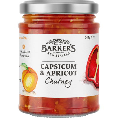 Barker's Capsicum & Apricot Chutney 245g