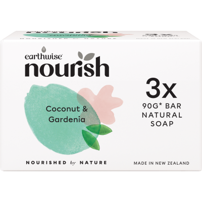 Nourish Coconut & Gardenia Natural Soap 3 x 90g