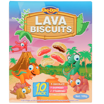 Oki Doki Lava Biscuits 100g