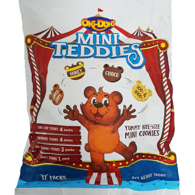 Oki Doki Chocolate Chip Mini Teddies 300g