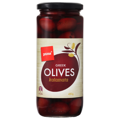 Pams Kalamata Olives In Brine 480g