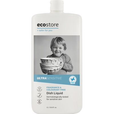 Ecostore Ultra Sensitive Fragrance & Colourant Free Dish Liquid 1l
