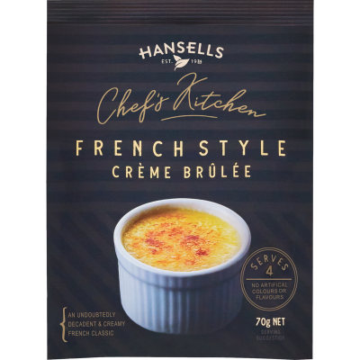 Hansells Chef's Kitchen French Style Creme Brulee Dessert Mix 70g