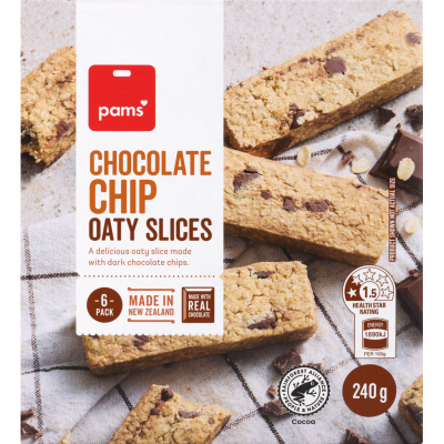 Pams Chocolate Chip Oaty Slices 6 x 40g