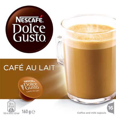 Nescafe Dolce Gusto Cafe Au Lait Capsules 16pk