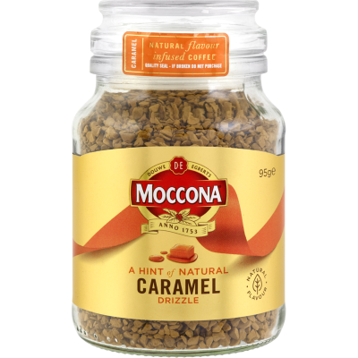 Moccona Caramel Flavour Infused Instant Freeze Dried Coffee Jar 95g