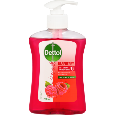 Dettol Antibacterial Raspberry Liquid Hand Wash Pump 250ml