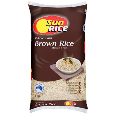 SunRice Medium Grain Brown Rice 5kg