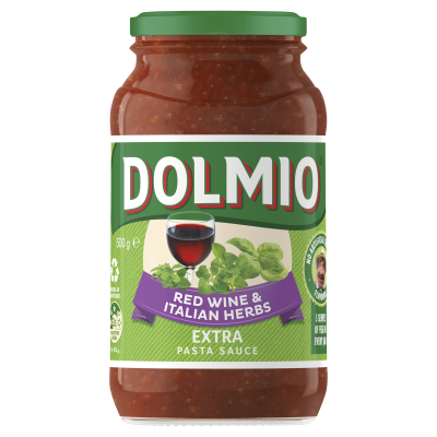 Dolmio Extra Red Wine & Italian Herbs Pasta Sauce Jar 500g