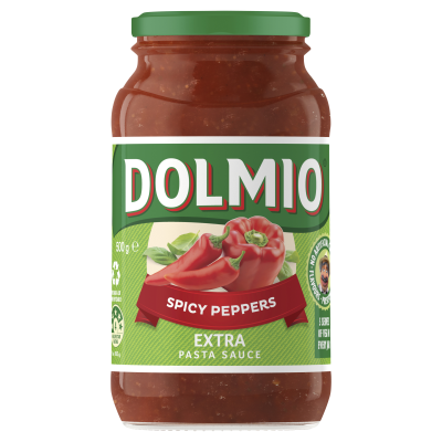 Dolmio Extra Spicy Peppers Pasta Sauce Jar 500g