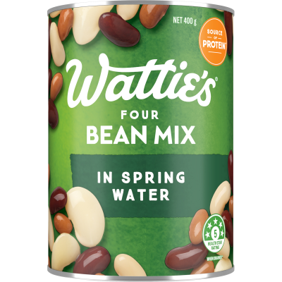 Wattie's 4 Bean Mix In Spring Water 400g