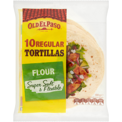 Old El Paso Flour Super Soft & Flexible Regular Tortillas 10pk